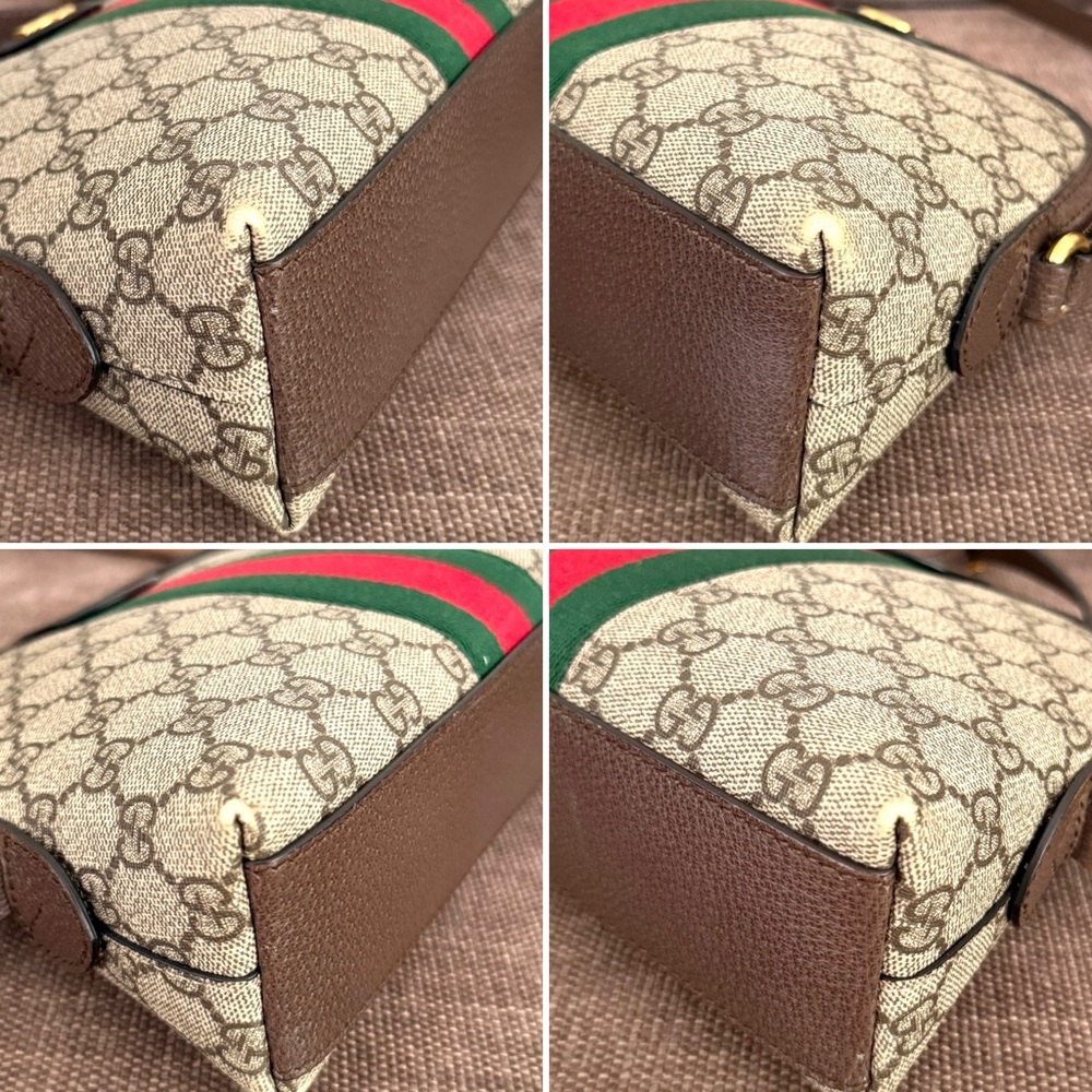 Authentic Gucci Ophedia dome crossbody bag brown monogram supreme canvas - Picture 9 of 16